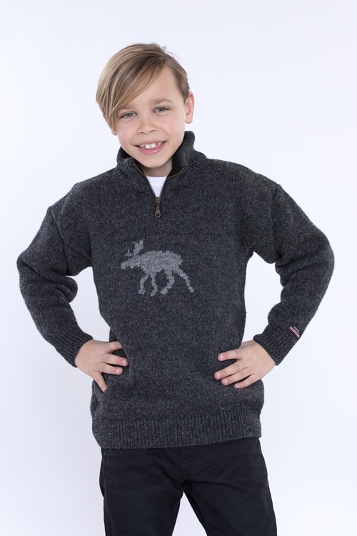 Wool Of Scandinavia Norsk Strik Sweater Børn MooseBørn år
