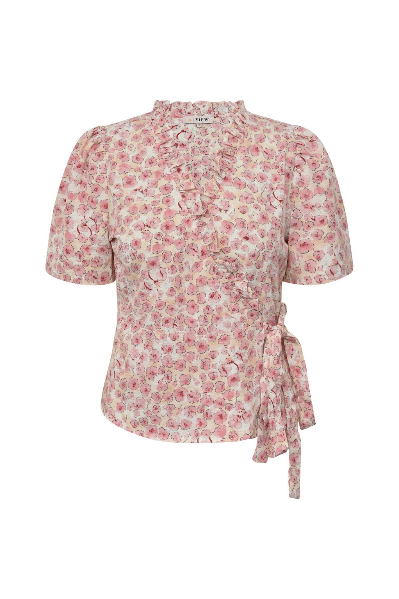 AView  Bluse  Peony Wrap Blouse  Rosepink