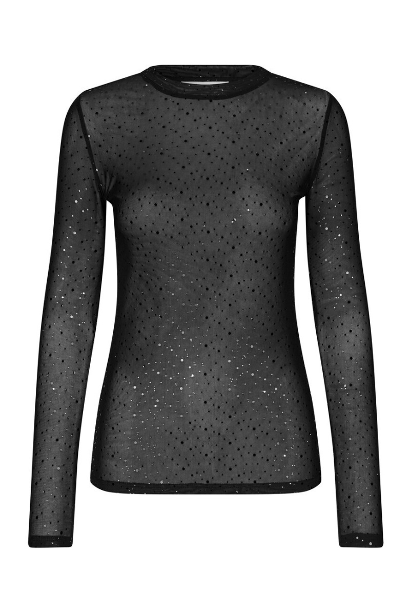 AView  Bluse  Silke Foil Blouse  Black