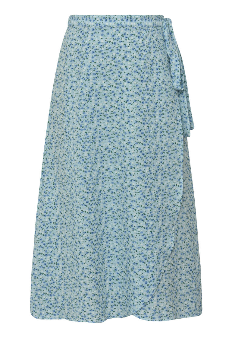 AView  Nederdel  Peony Wrap Skirt  Bluewhite