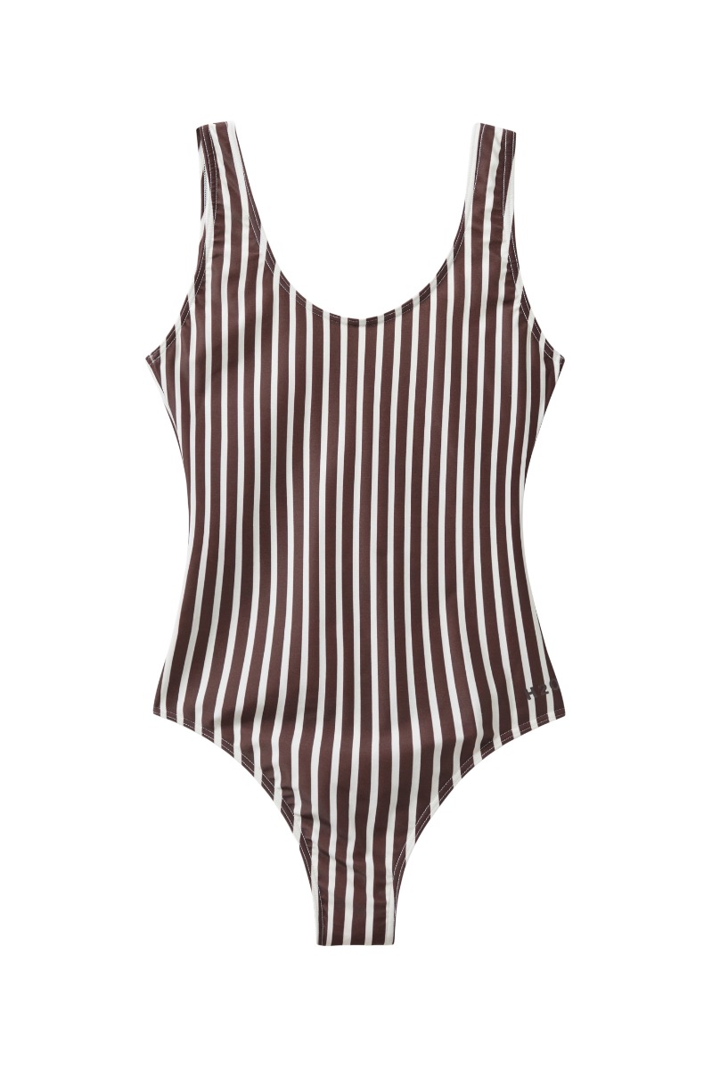 HO  Badedragt  Stripe Swim Suit  Bark