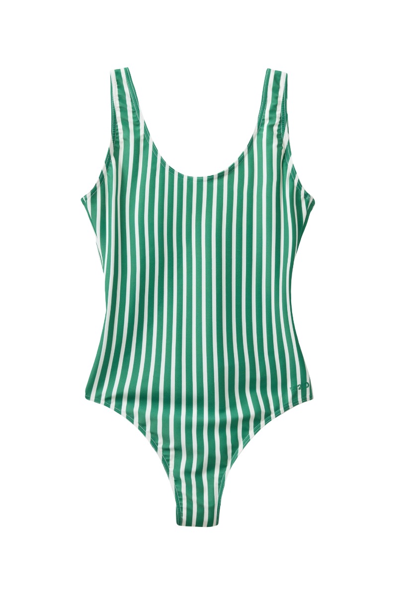 HO  Badedragt  Stripe Swim Suit  Posy Green