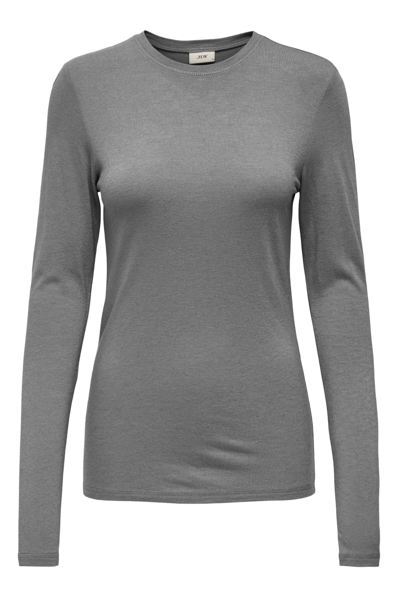 JDY  Bluse  Jdysuma Woolblend LS Oneck Top Jrs  Light Grey Melange