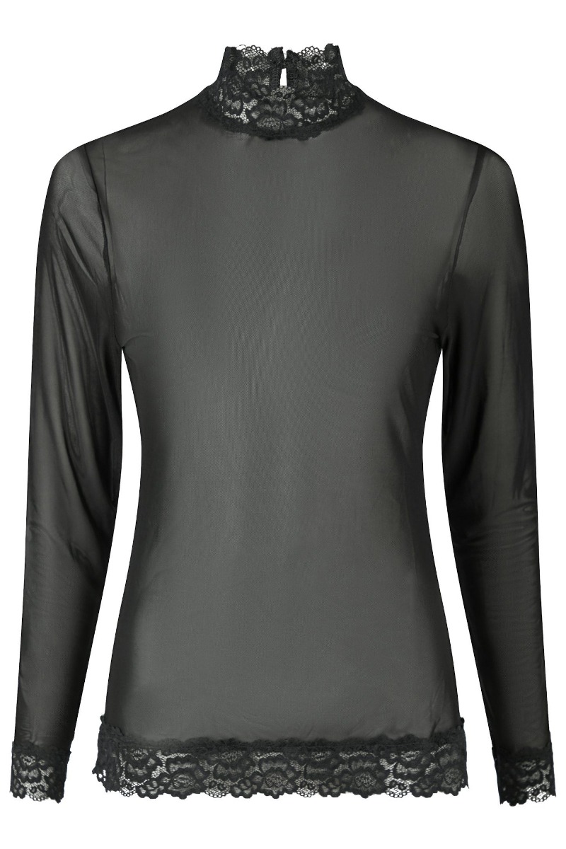 Neo Noir  Bluse  Liza Mesh Lace Blouse  Black