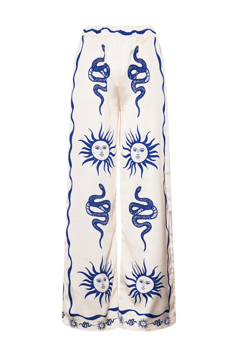 Noella  Bukser  Kimona Pants  Chana Blue Print
