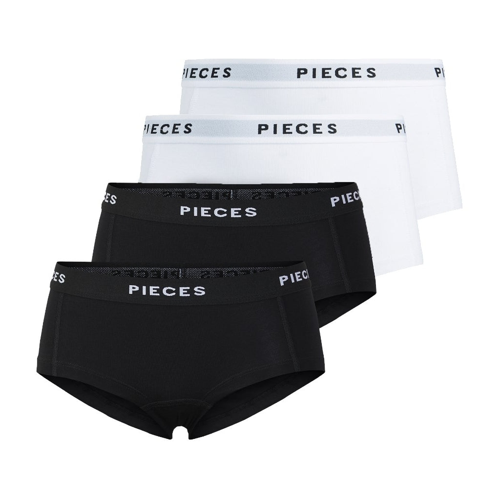 Pieces dame hipsters PCLOGO LADY PACK  Black  PACK W BLKBLKWHITEWHITE